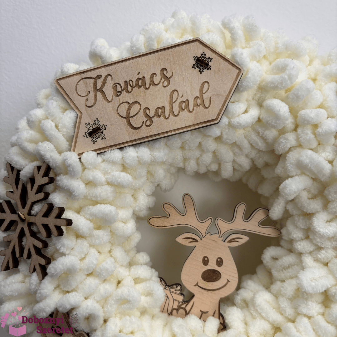 Névre szóló karácsonyi ajtódísz