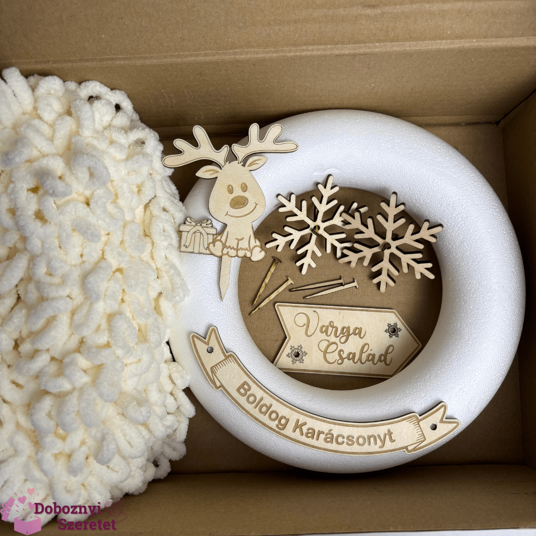 Névre szóló karácsonyi ajtódísz