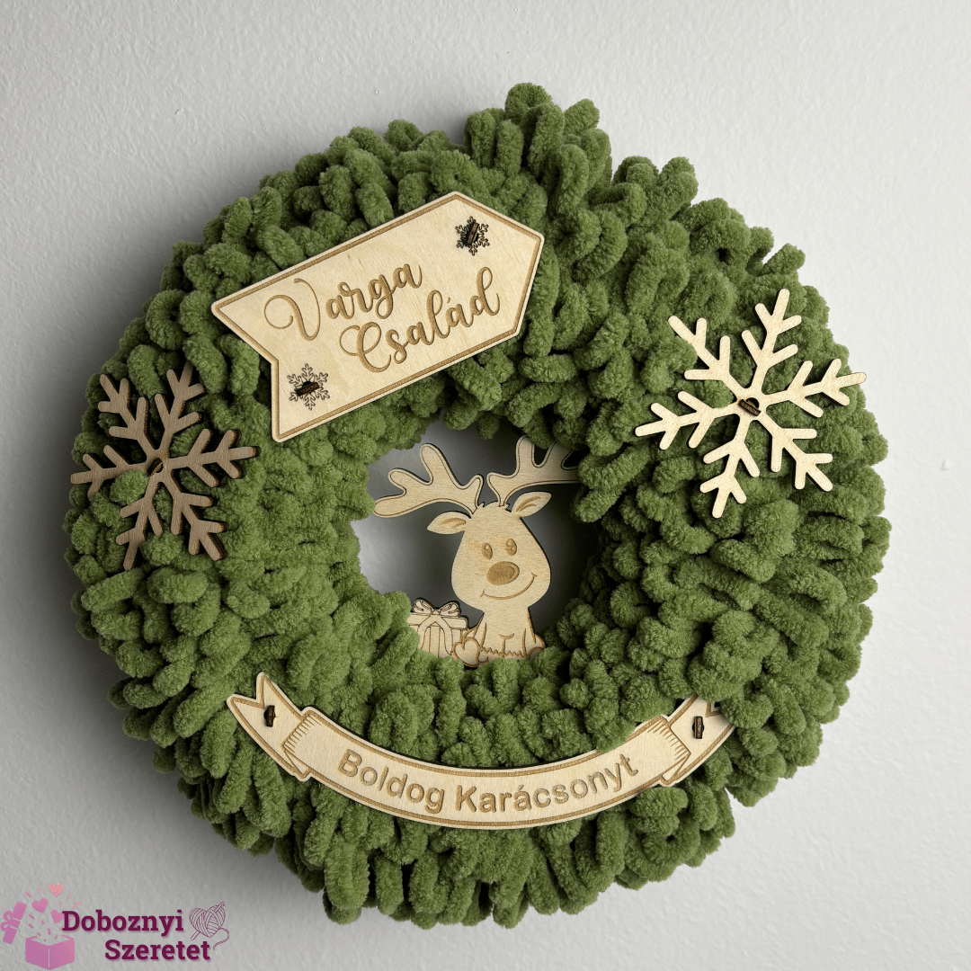 Névre szóló karácsonyi ajtódísz