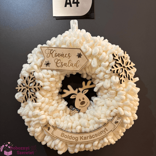 Névre szóló karácsonyi ajtódísz