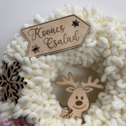 Névre szóló karácsonyi ajtódísz